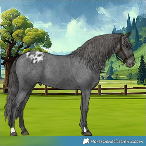 Horse Color:Black Appaloosa Rabicano