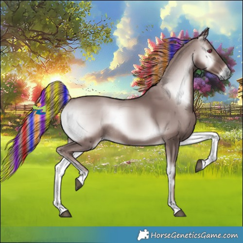 Horse Color:Platinum Painted Red Onyx Rabicano 