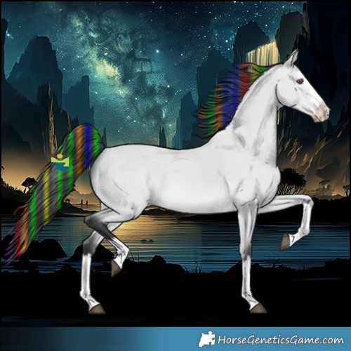 Horse Color:Platinum Painted Bay Chinchilla Splash 
