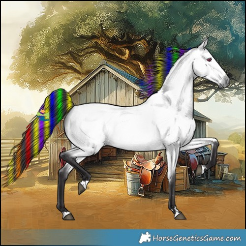 Horse Color:Platinum Painted Buckskin Chinchilla 