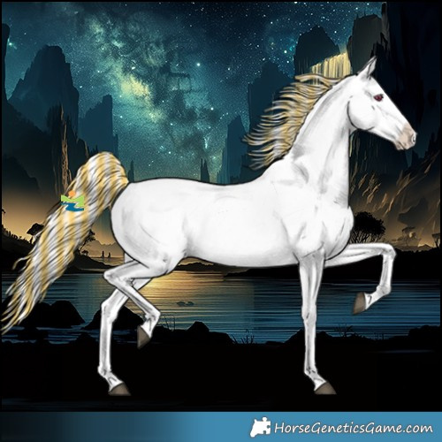 Horse Color:Platinum Painted Chestnut Chinchilla Splash 
