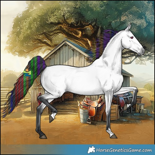 Horse Color:Platinum Painted Bay Chinchilla 