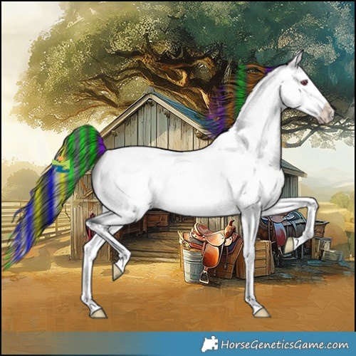 Horse Color:Platinum Painted Bay Chinchilla Splash 