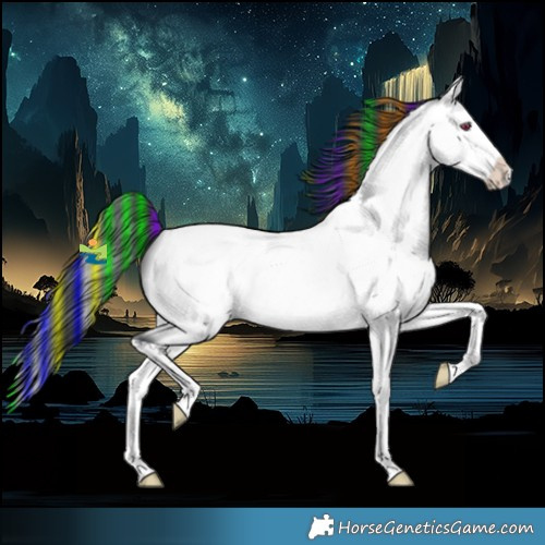 Horse Color:Platinum Painted Bay Chinchilla Splash 