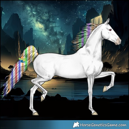 Horse Color:Platinum Painted Palomino Chinchilla Splash 
