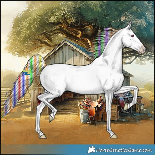Horse Color:Platinum Painted Palomino Chinchilla Splash 