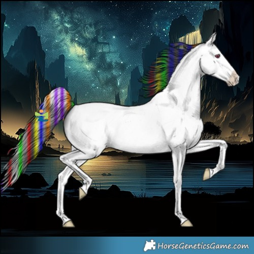 Horse Color:Platinum Painted Buckskin Chinchilla Splash 