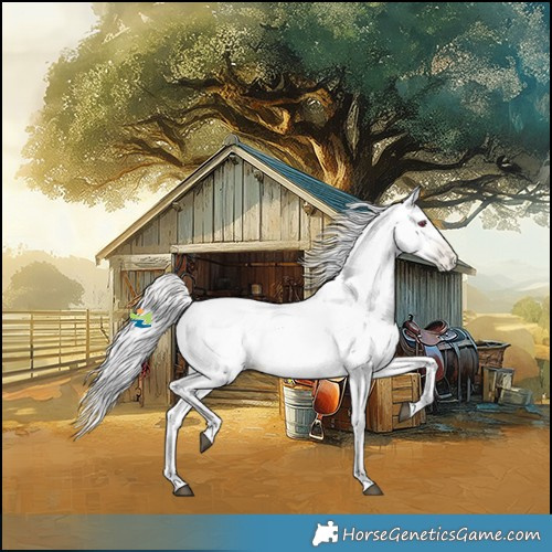 Horse Color:Chocolate Buckskin Chinchilla Snowdrop 