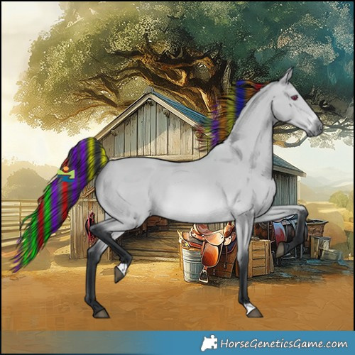Horse Color:Platinum Painted Bay Chinchilla 