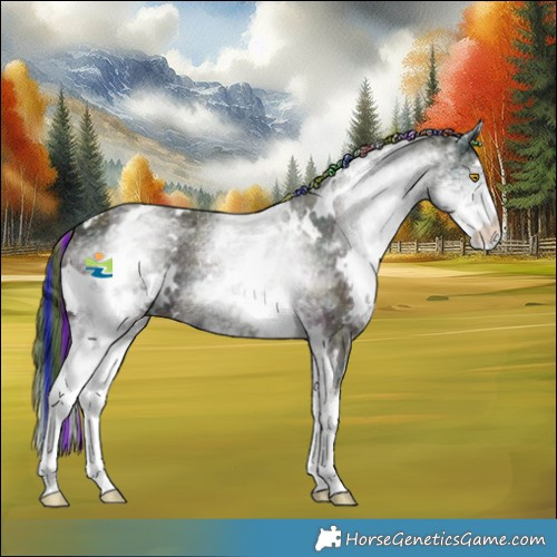 Horse Color:Painted White Spotted Midnight Amber Cream Champagne Ice Onyx