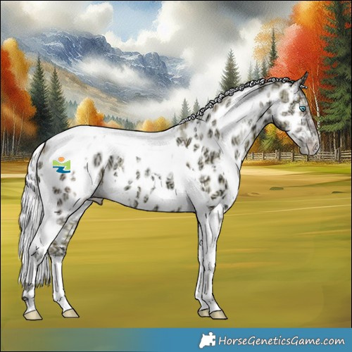Horse Color:Watercolor Plaid  White Spotted Silver Sable Cream Champagne Ice Pearl Dun Tobiano Near Leopard 