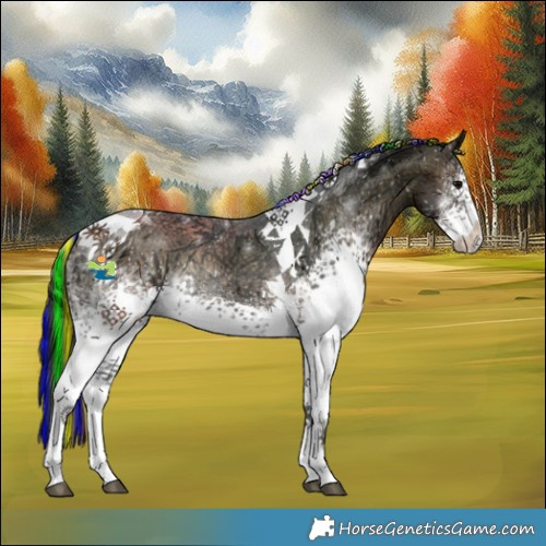 Horse Color:Painted White Spotted Brown Ice Onyx Tobiano 