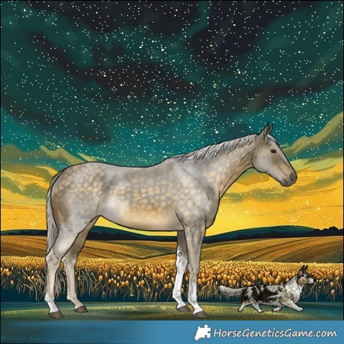 Horse Color:Silver Buckskin Tobiano Rabicano