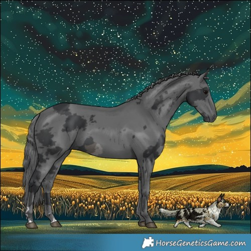Horse Color:Black Merle 