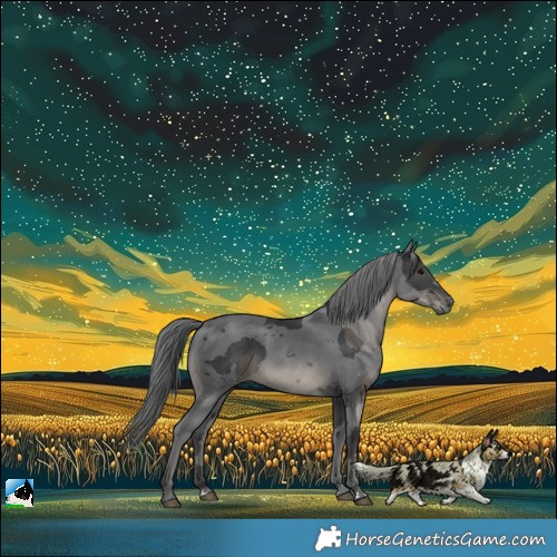 Horse Color:Black Merle