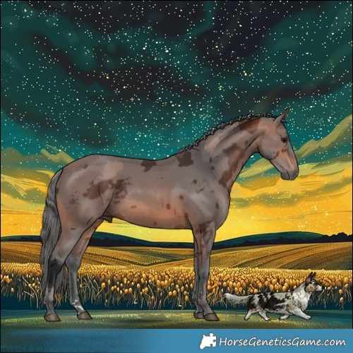 Horse Color:Brown Merle 