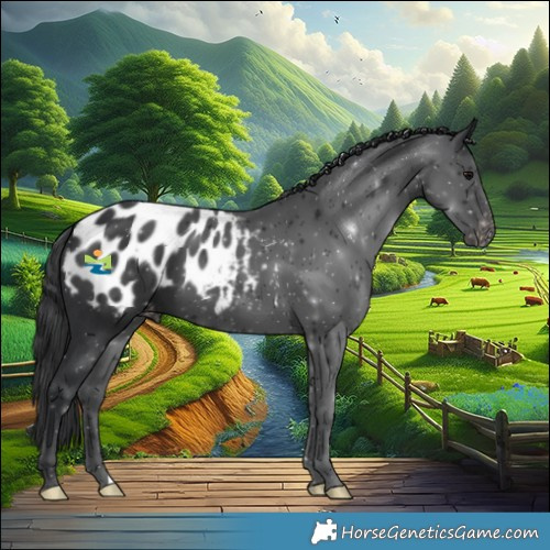 Horse Color:Black Appaloosa 