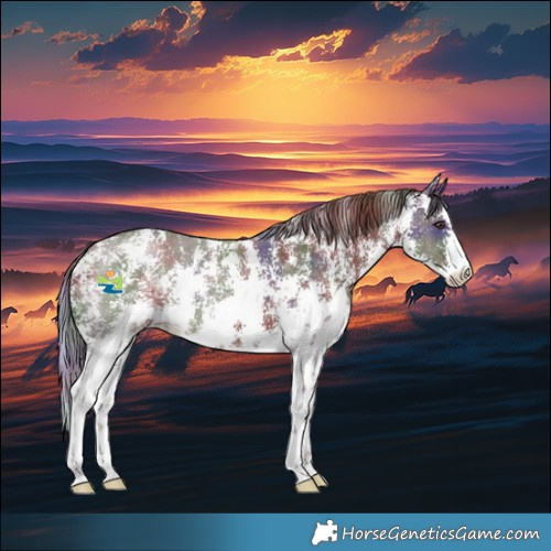 Horse Color:Nacre Liver Chestnut Sabino 