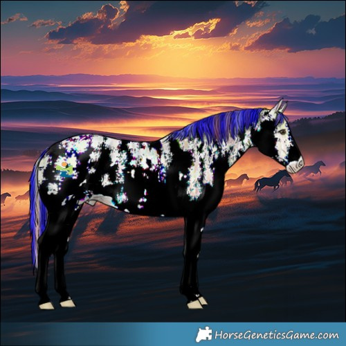 Horse Color:Painted Nacre Chestnut Ice Sabino 