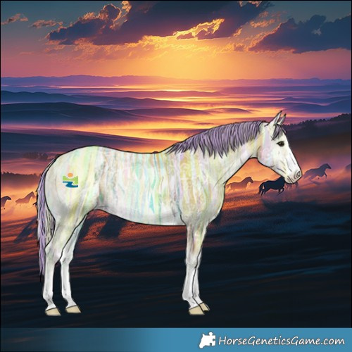 Horse Color:Painted Silver Classic Champagne Ice Onyx 