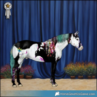 Horse Color:Plaid  Liver Chestnut Ice Sabino Tobiano 