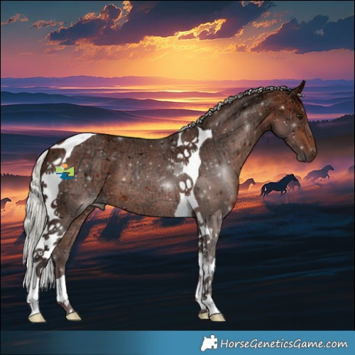 Horse Color:Silver Brown Ice Tobiano 