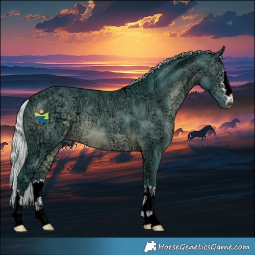 Horse Color:Watercolor Silver Brown Chinchilla Ice 