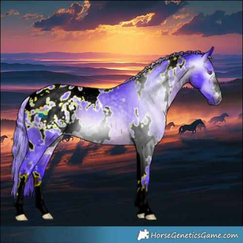 Horse Color:Gray Watercolor White Spotted Chocolate Brown Chinchilla Blanket 
