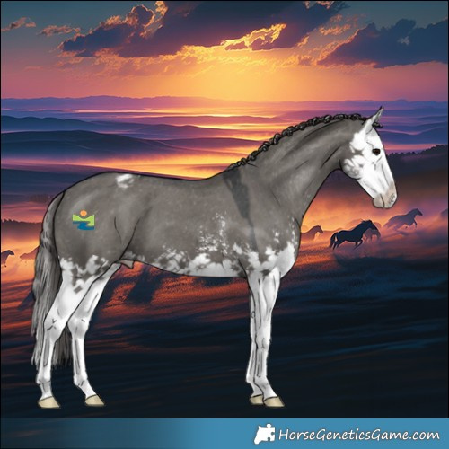 Horse Color:Grullo Sabino Splash Appaloosa 