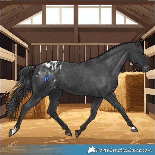 Horse Color:Black Blanket Rabicano 