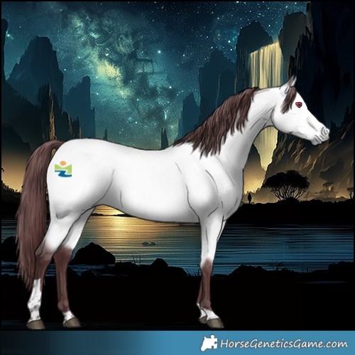 Horse Color:Chocolate Buckskin Chinchilla Tobiano Rabicano 