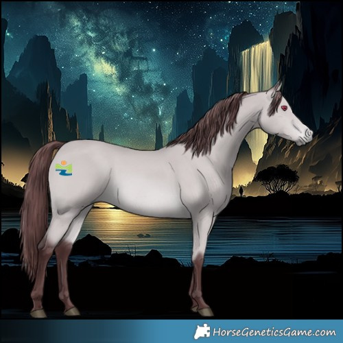 Horse Color:Platinum Chocolate Bay Chinchilla 