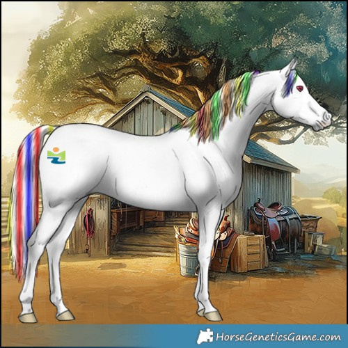 Horse Color:Platinum Painted Palomino Chinchilla