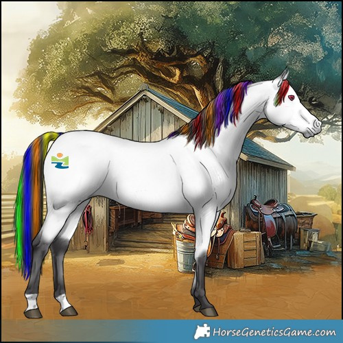 Horse Color:Platinum Painted Buckskin Chinchilla 