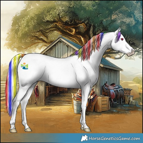 Horse Color:Platinum Painted Palomino Chinchilla Splash 