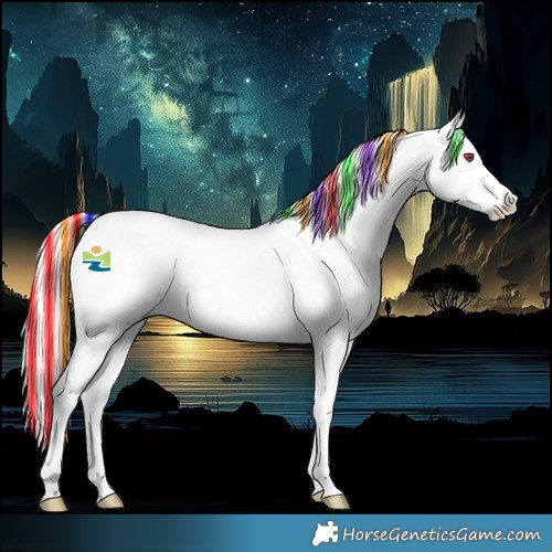 Horse Color:Platinum Painted Chestnut Chinchilla Splash 