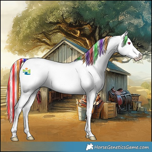 Horse Color:Platinum Painted Chestnut Chinchilla Splash 