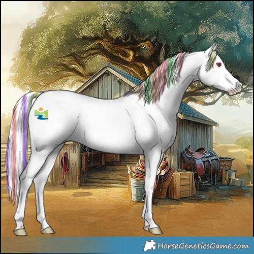 Horse Color:Platinum Painted Palomino Chinchilla Splash 