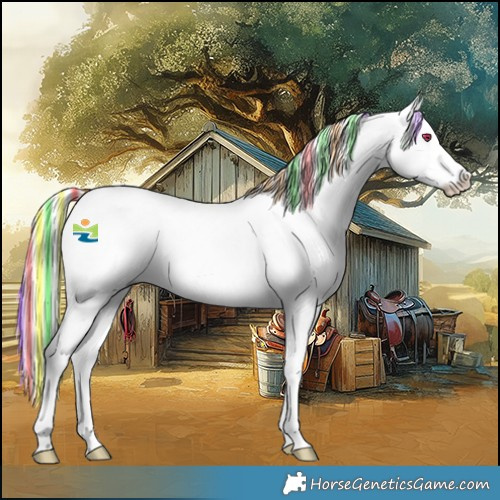 Horse Color:Platinum Painted Chestnut Chinchilla Splash 