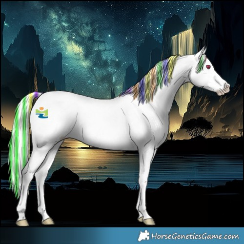 Horse Color:Platinum Painted Palomino Chinchilla Splash 