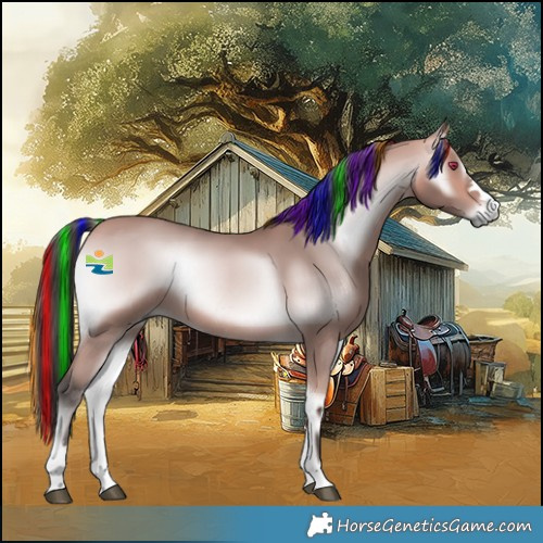Horse Color:Platinum Painted Bay Onyx Rabicano 