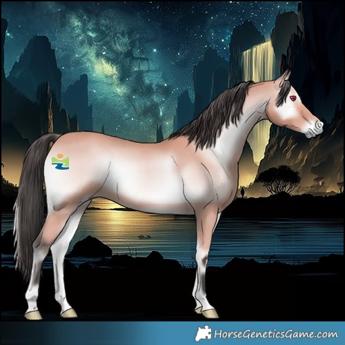 Horse Color:Platinum Bay Onyx Rabicano 