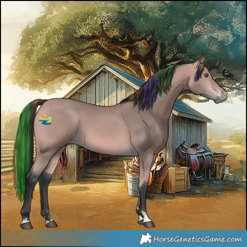 Horse Color:Platinum Painted Bay 