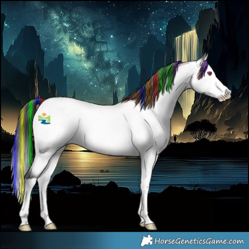 Horse Color:Platinum Painted Bay Chinchilla Splash 