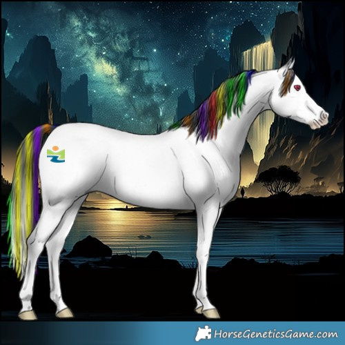 Horse Color:Platinum Painted Bay Chinchilla Splash 