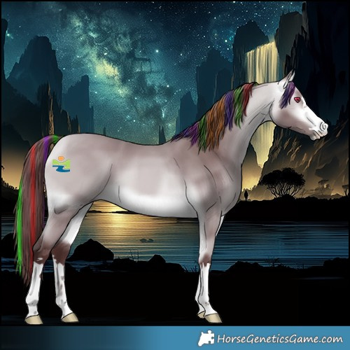 Horse Color:Painted Chocolate Buckskin Chinchilla 