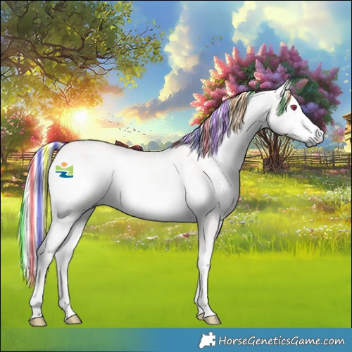 Horse Color:Platinum Painted White Spotted Palomino Onyx Rabicano 