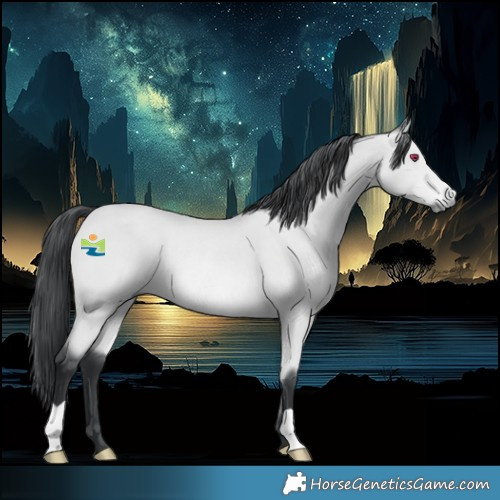 Horse Color:Platinum Bay Chinchilla Rabicano 