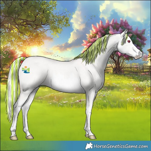 Horse Color:Platinum Painted White Spotted Palomino Dun 