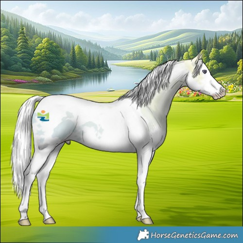 Horse Color:Chestnut Chinchilla Ice Splash Tobiano 